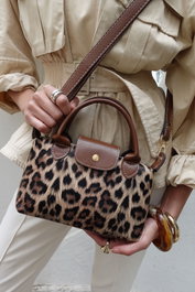 Zoozie Bags Bolsa de Hombro Estampado de Leopardo